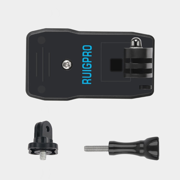 RUIGPRO Zaino con rotazione a 360 gradi Rec-Mounts Supporto con morsetto a clip con vite per GoPro HERO9 Black / HERO8 Black /7 /6 /5 /5 Session /4 Session /4 /3+ /3 /2 /1, DJI Osmo Action, Xiaoyi eAltre action camera, 360 Degree Rotation Clip