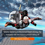 RUIGPRO Zaino con rotazione a 360 gradi Rec-Mounts Supporto con morsetto a clip + Morsetto per telefono per GoPro HERO9 Black / HERO8 Black /7 /6 /5 /5 Session /4 Session /4 /3+ /3 /2 /1, DJI Osmo Action, Xiaoyie altre action camera, Rec-Mounts+Clamp