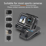 RUIGPRO Zaino con rotazione a 360 gradi Rec-Mounts Supporto con morsetto a clip + Morsetto per telefono per GoPro HERO9 Black / HERO8 Black /7 /6 /5 /5 Session /4 Session /4 /3+ /3 /2 /1, DJI Osmo Action, Xiaoyie altre action camera, Rec-Mounts+Clamp