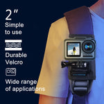 RUIGPRO Zaino con chiusura a strappo Rec-Mounts Supporto con morsetto a clip con vite per GoPro HERO9 Black / HERO8 Black /7 /6 /5 /5 Session /4 Session /4 /3+ /3 /2 /1, DJI Osmo Action, Xiaoyie altre action camera, Hook and Loop Fastener Clip