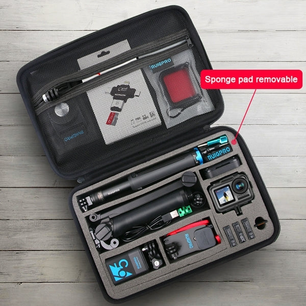Custodia portatile impermeabile antiurto RUIGPRO per DJI Osmo Action, dimensioni: 17,3 cm x 12,3 cm x 6,5 cm, Small