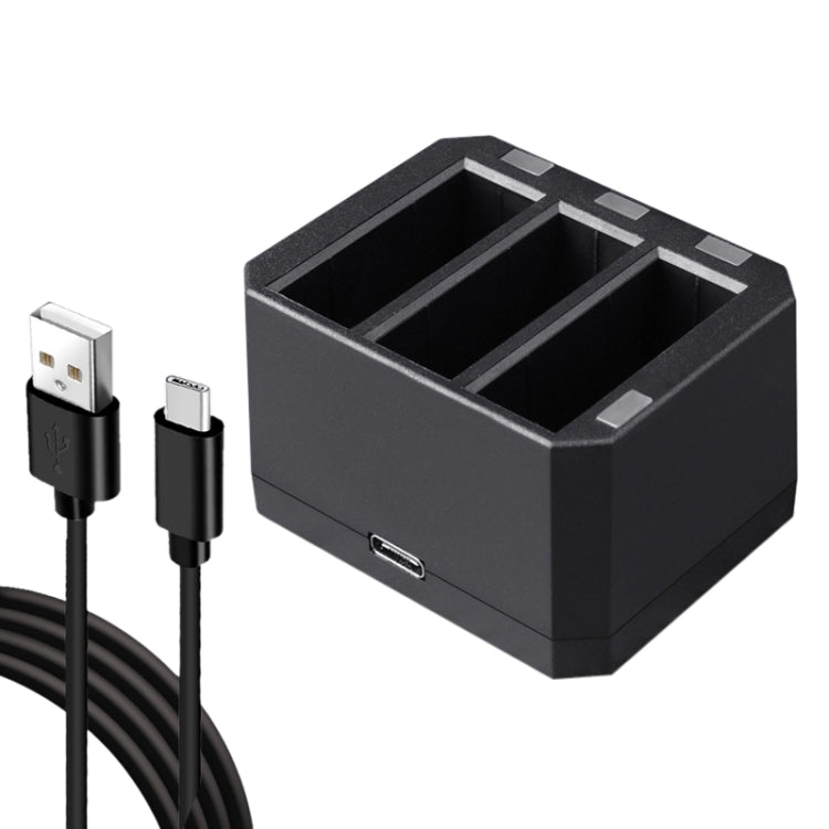 Caricabatterie triplo USB con indicatore luminoso LED per DJI OSMO Action, Charger