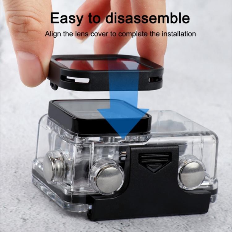Custodia filtro per lenti colorate per immersione per DJI Osmo Action 1, Red, Purple, Pink