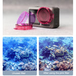 Filtro per lenti colorate a forma rotonda a scatto per DJI Osmo Action, For DJI Osmo Action