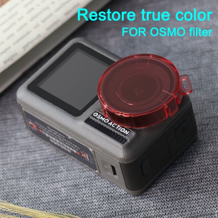 Filtro per lenti colorate a forma rotonda a scatto per DJI Osmo Action, For DJI Osmo Action
