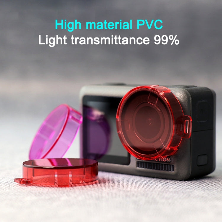 Filtro per lenti colorate a forma rotonda a scatto per DJI Osmo Action, For DJI Osmo Action