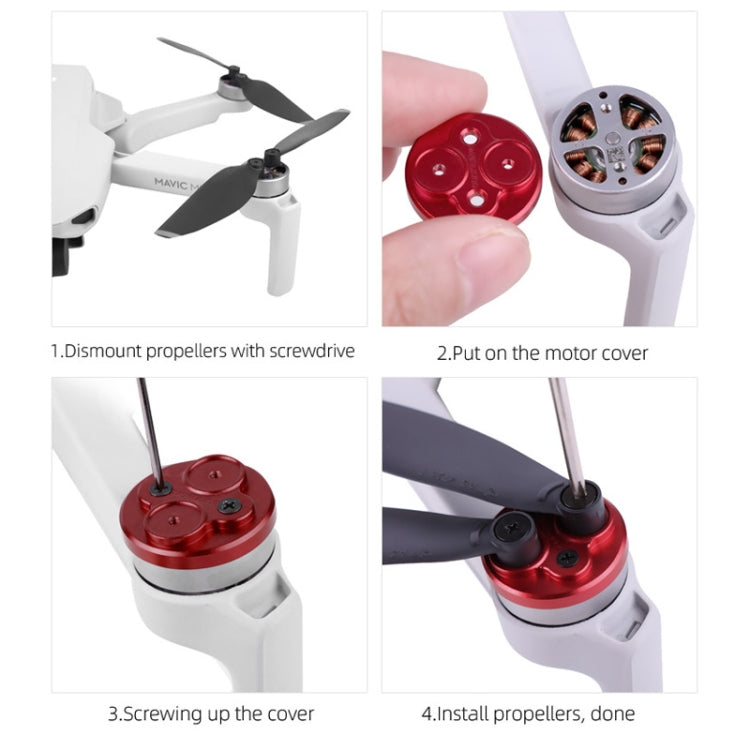 4 pezzi di copertura protettiva in metallo per motore Sunnylife per DJI Mavic Mini 1