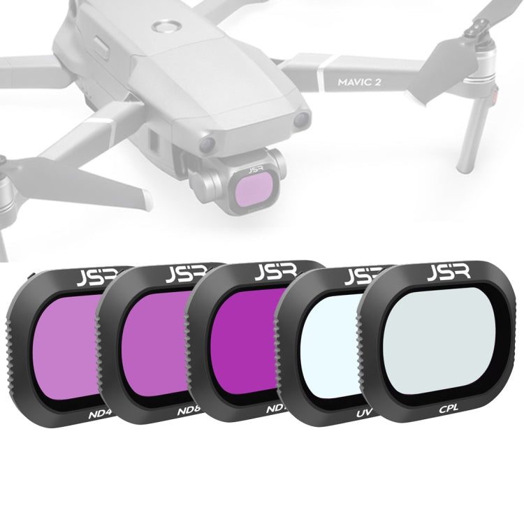 Filtro obiettivo JSR Drone 5 in 1 UV+CPL+ND4+ND8+ND16 per DJI MAVIC 2 Pro, UV+CPL+ND4+ND8+ND16