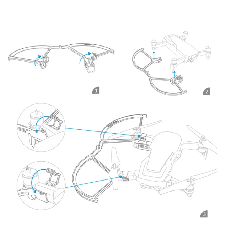 PGYTECH P-UN-034 Protezione per elica a LED verniciata in luce per DJ Mavic Air, For DJI Mavic Air