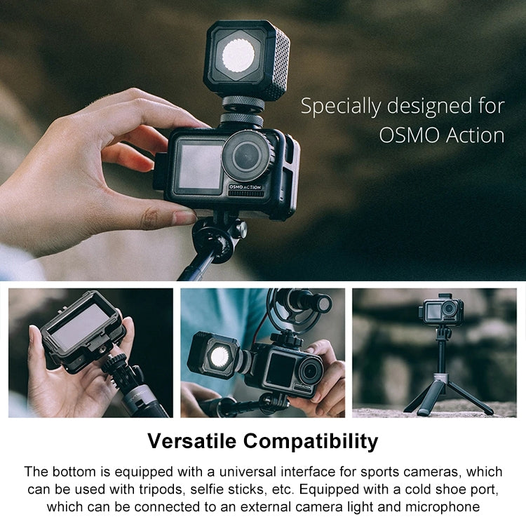 PGYTECH P-11B-010 Vlog accessorio per gabbia per conigli per fotocamera sportiva per DJI Osmo Action