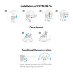 PGYTECH P-GM-132 Supporto per telefono a ventosa per action camera per DJI Osmo Action e GoPro 8/7, P-GM-132