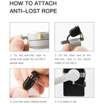STARTRC Supporto per telefono Clip Anti-smarrimento Corda Anti-goccia per DJI OM4 / Osmo Mobile 3