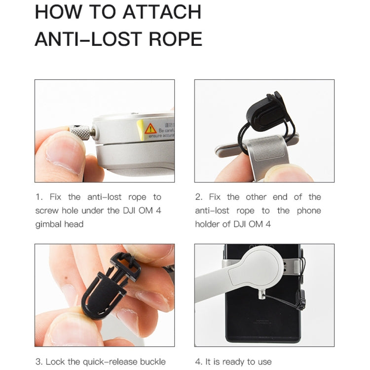 STARTRC Supporto per telefono Clip Anti-smarrimento Corda Anti-goccia per DJI OM4 / Osmo Mobile 3