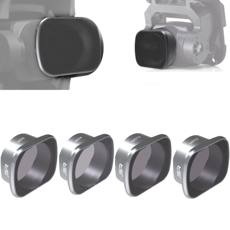 JSR KS 4 in 1 ND4+ND8+ND16+ND32 Filtro obiettivo per DJI FPV, telaio in lega di alluminio, 4 in 1 ND