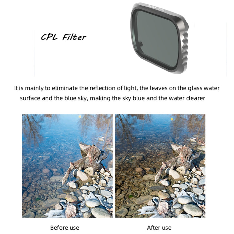 Filtro obiettivo JSR KS CPL per DJI Air 2S, telaio in alluminio, CPL