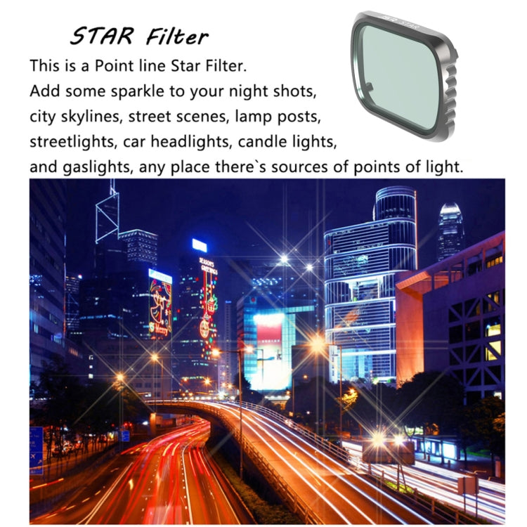 Filtro lente effetto JSR KS STAR per DJI Air 2S, telaio in alluminio, STAR