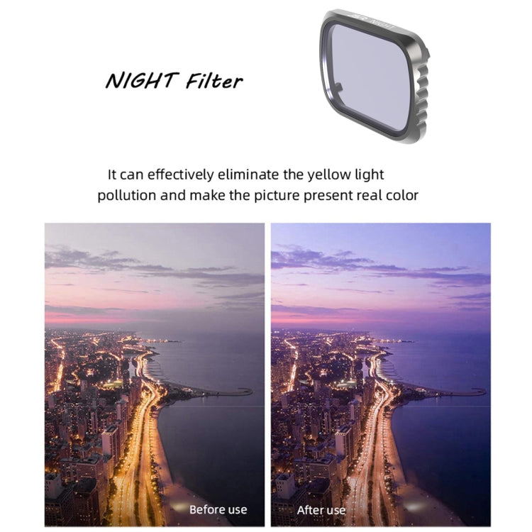 JSR KS 8 in 1 UV + CPL + ND8 + ND16 + ND32 + ND64 + STAR + NIGHT Filtro obiettivo per DJI Air 2S, telaio in alluminio, UV + CPL + ND8 + ND16 + ND32 + ND64 + STAR + NIGHT