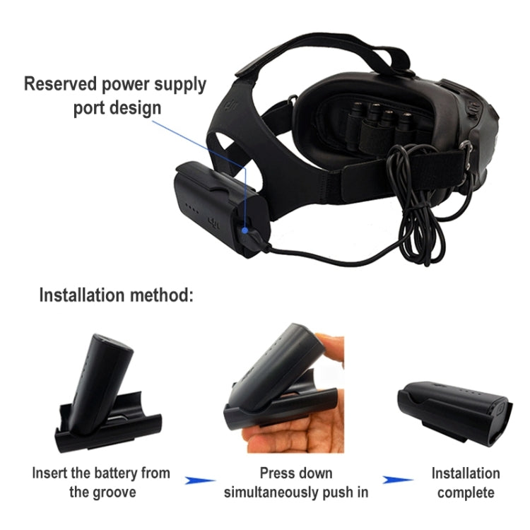 FPV-TDDCH-CQT Supporto per staffa per clip di ricarica della batteria per occhiali DJI FPV V2, Battery Bracket