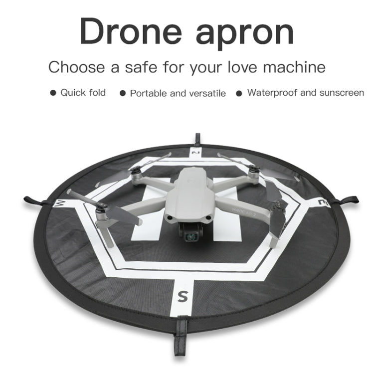 RCGEEK Tappetino di atterraggio pieghevole per grembiule da parcheggio portatile rotondo da 55 cm per DJI Mavic Mini / Air 2S / FPV, 55cm Round