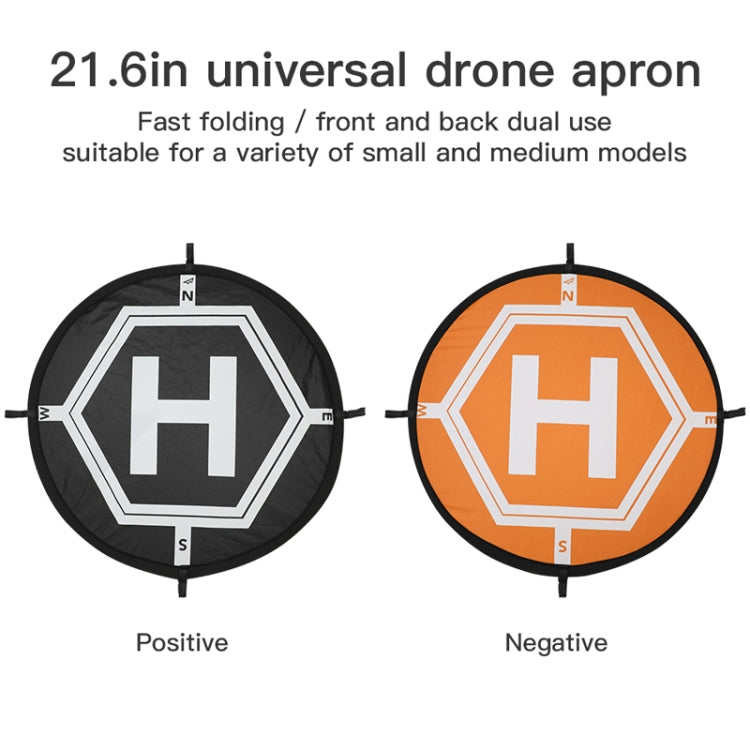RCGEEK Tappetino di atterraggio pieghevole per grembiule da parcheggio portatile rotondo da 55 cm per DJI Mavic Mini / Air 2S / FPV, 55cm Round