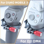 Adattatore ad anello con staffa di estensione stabilizzatore con doppia base per slitta fredda per DJI OM4 / Osmo Mobile 3, Bracket For DJI OM4