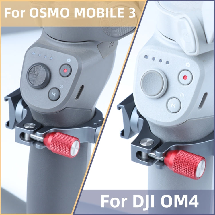 Adattatore ad anello con staffa di estensione stabilizzatore con doppia base per slitta fredda per DJI OM4 / Osmo Mobile 3, Bracket For DJI OM4