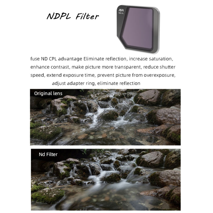 Filtro obiettivo JSR Drone 4 in 1 ND8PL+ND16PL+ND32PL+ND64PL per DJI Mavic 3, ND8PL+ND16PL+ND32PL+ND64PL