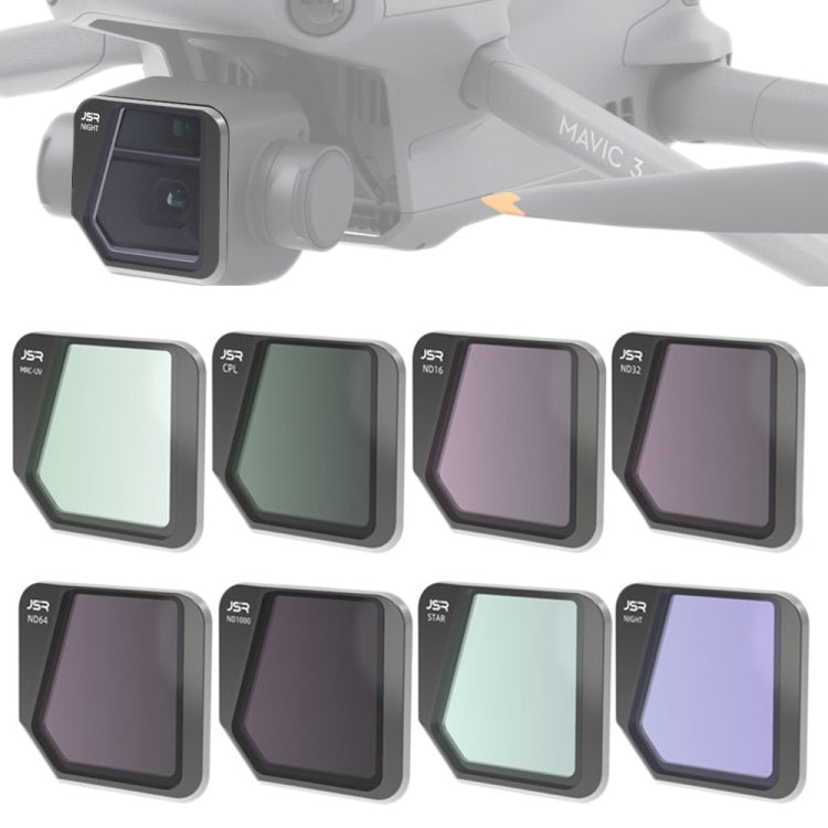 JSR Drone 8 in 1 MCUV+CPL+ND16+32+64+1000+STAR+NIGHT Filtro obiettivo per DJI Mavic 3, MCUV+CPL+ND16+32+64+1000+STAR+NIGHT
