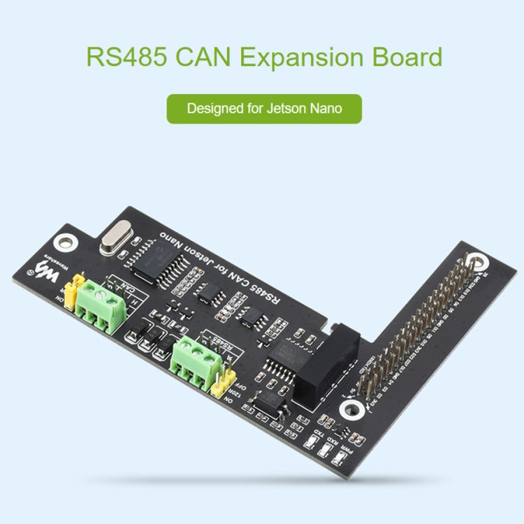 Waveshare RS485 CAN Expansion Card for Jetson Nano, Digital Isolation, Integrated Protection Circuit