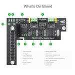 Waveshare RS485 CAN Expansion Card for Jetson Nano, Digital Isolation, Integrated Protection Circuit