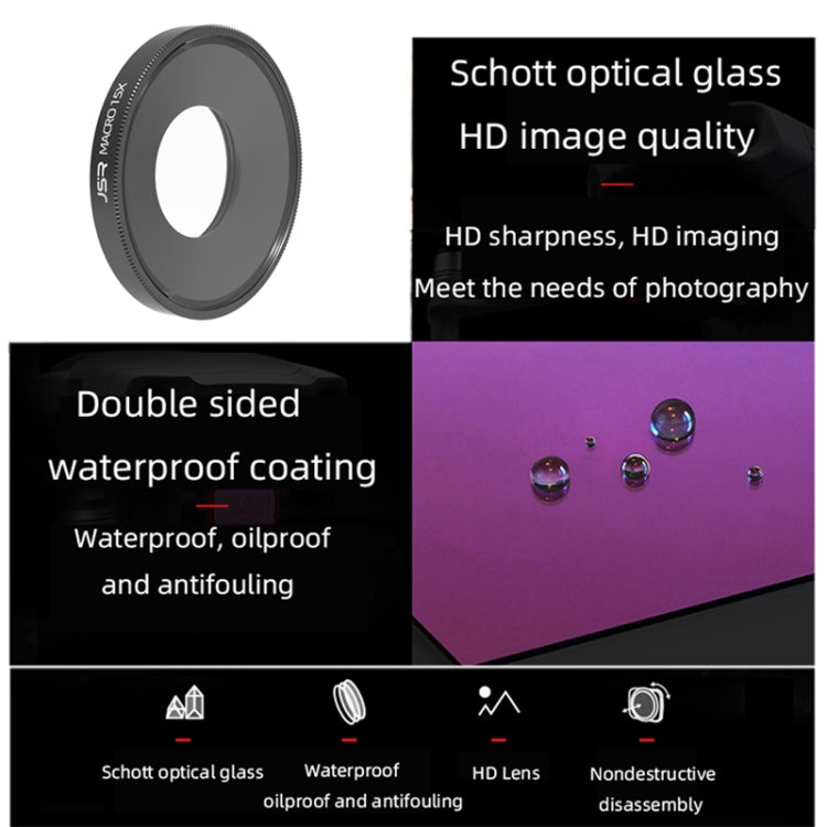 Filtro per obiettivo macro JSR 15X per DJI Osmo Action 3, 15X Macro
