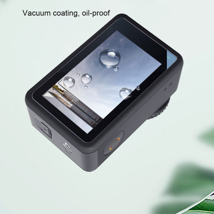 Per DJI Osmo Action 3 Obiettivo 3 in 1 Pellicola antideflagrante diamantata per schermo anteriore e posteriore, For DJI Osmo Action 3