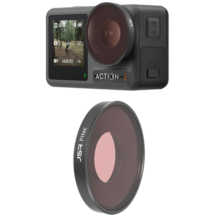 Filtro per lenti colorate JSR per immersione per DJI Osmo Action 3, Diving Pink Filter, Diving Purple Filter, Diving Red Filter