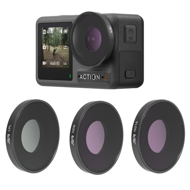 JSR 3 in 1 CPL ND8 ND16 Filtro lente per DJI Osmo Azione 3, 3 in 1