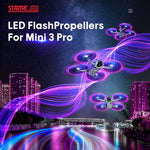 Per DJI Mavic Mini 3 Pro STARTRC 2 paia di eliche a basso rumore con lampada flash LED a colori, For DJI Mavic Mini 3 Pro