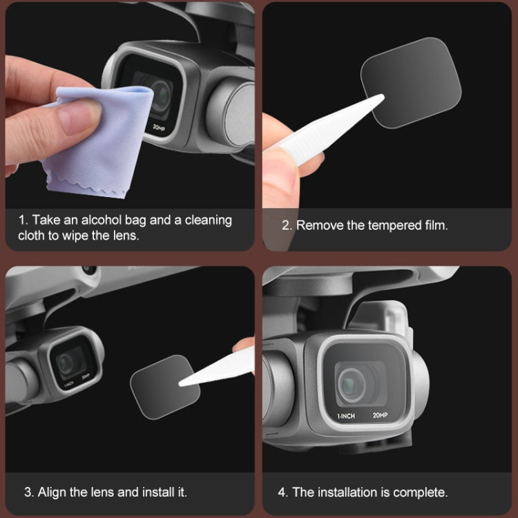 Per DJI Mavic Air 2 Pellicola per lenti per droni in vetro temperato antideflagrante, For DJI Mavic Air 2