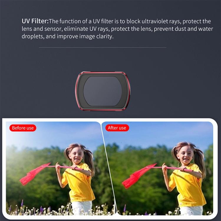 Per filtro obiettivo UV DJI OSMO Pocket 3 STARTRC, UV