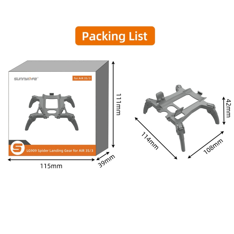 Estensioni carrello atterraggio per DJI Air 3S e Air 3