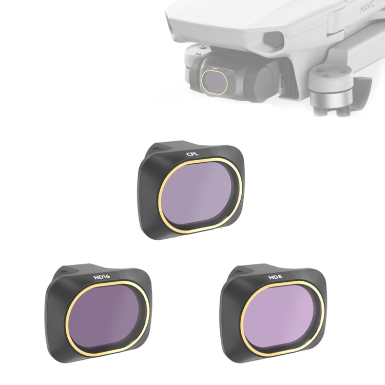 JSR Drone 3 in 1 CPL+ND8+ND16 Filtro obiettivo per DJI MAVIC mini, CPL+ND8+ND16