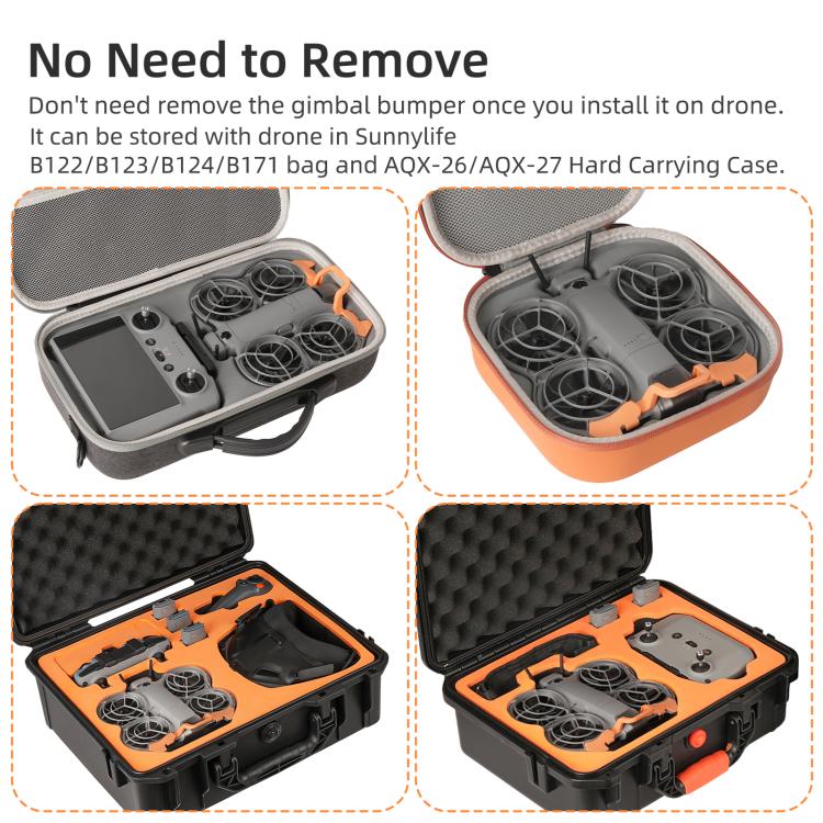 Per DJI Neo 2 Sunnylife Paraurti a sgancio rapido per gimbal, protezione per obiettivo della fotocamera del drone, barra di protezione antiurto, staffa di protezione, For DJI Neo 2