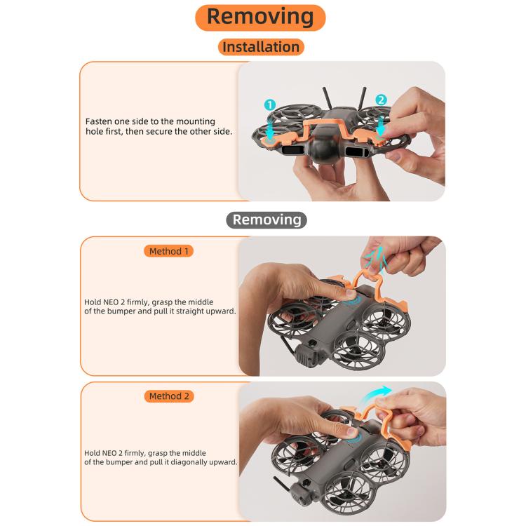 Per DJI Neo 2 Sunnylife Paraurti a sgancio rapido per gimbal, protezione per obiettivo della fotocamera del drone, barra di protezione antiurto, staffa di protezione, For DJI Neo 2