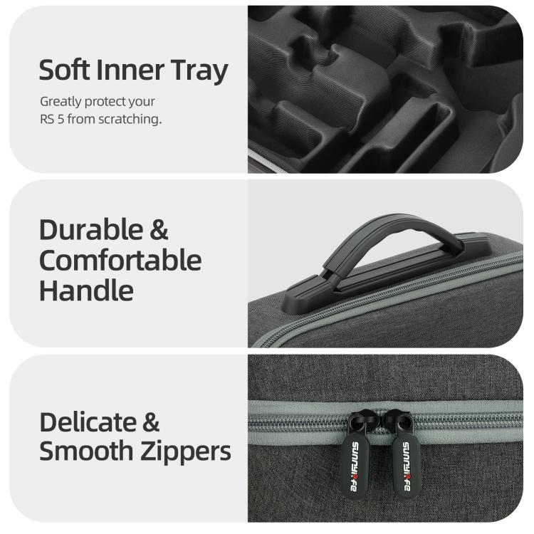 Custodia multifunzionale Sunnylife per DJI RS 5, borsa a mano, borsa a tracolla, borsa portaoggetti, For DJI RS 5