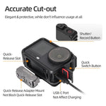 Per DJI Osmo Action 6, custodia protettiva Sunnylife con adattatore per telaio e parasole rimovibile., For DJI Osmo Action 6