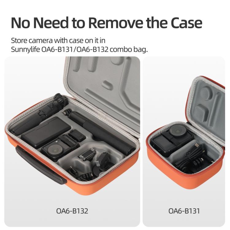 Per DJI Osmo Action 6, custodia protettiva Sunnylife con adattatore per telaio e parasole rimovibile., For DJI Osmo Action 6