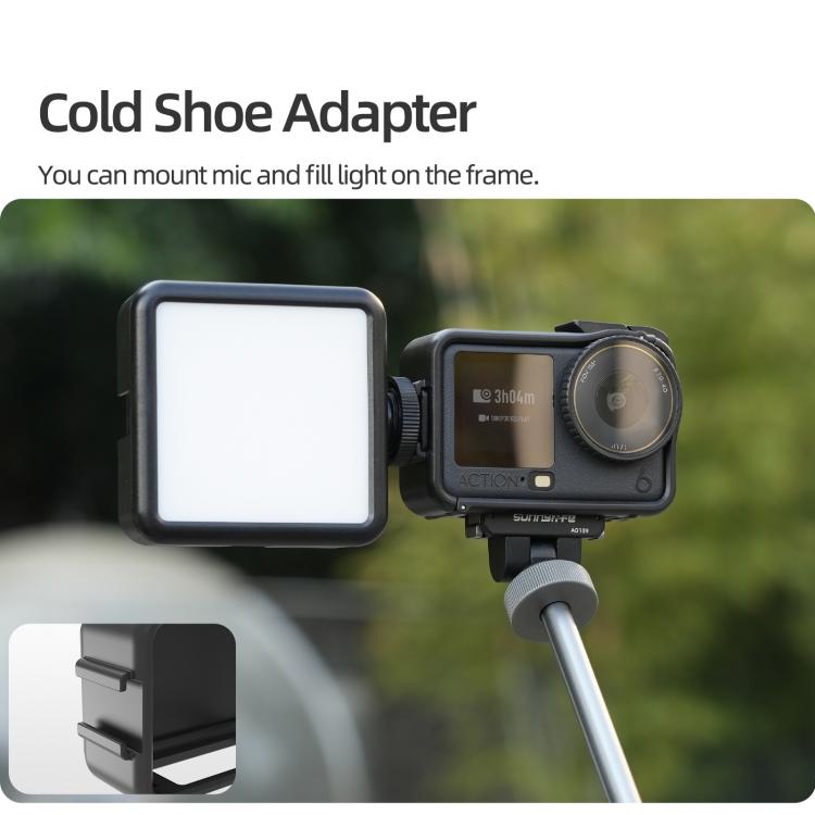 Per DJI Osmo Action 6, custodia protettiva Sunnylife con adattatore per telaio e parasole rimovibile., For DJI Osmo Action 6