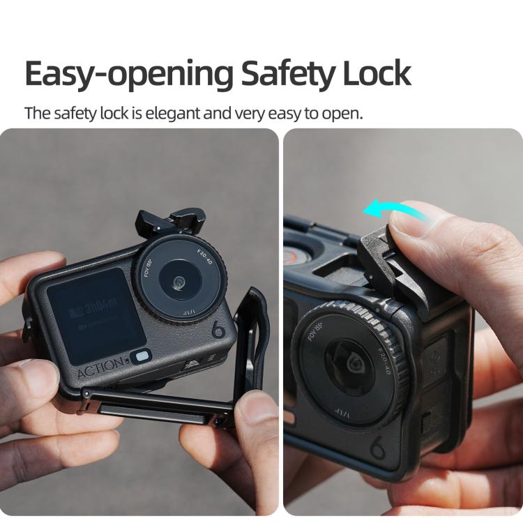 Per DJI Osmo Action 6, custodia protettiva Sunnylife con adattatore per telaio e parasole rimovibile., For DJI Osmo Action 6