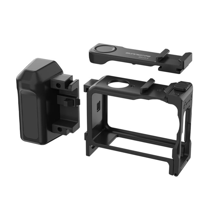 Per DJI Action 6 Sunnylife Telaio protettivo 2 in 1 rimovibile e impugnatura per fotografia di strada Impugnatura ergonomica Maniglia di scatto a sgancio rapido, For DJI Action 6