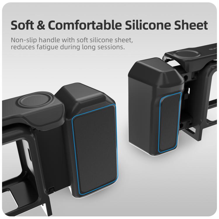 Per DJI Action 6 Sunnylife Telaio protettivo 2 in 1 rimovibile e impugnatura per fotografia di strada Impugnatura ergonomica Maniglia di scatto a sgancio rapido, For DJI Action 6