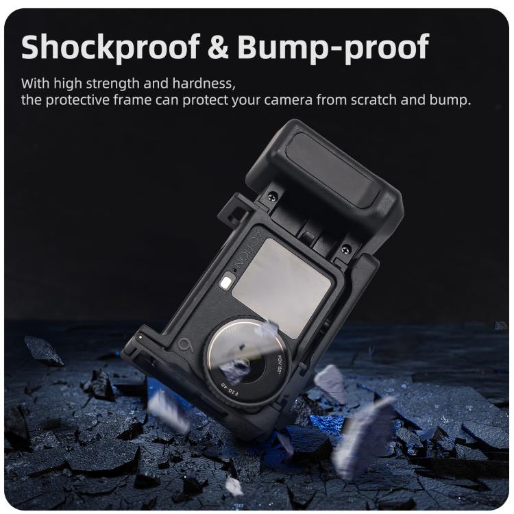 Per DJI Action 6 Sunnylife Telaio protettivo 2 in 1 rimovibile e impugnatura per fotografia di strada Impugnatura ergonomica Maniglia di scatto a sgancio rapido, For DJI Action 6
