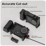 Per DJI Action 6 Sunnylife Telaio protettivo 2 in 1 rimovibile e impugnatura per fotografia di strada Impugnatura ergonomica Maniglia di scatto a sgancio rapido, For DJI Action 6